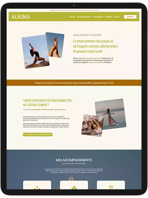 site-internet-coach-professionnel-template-alkina Choisissez parmi mes templates WordPress premium pour créer un site internet professionnel aligné avec votre marque